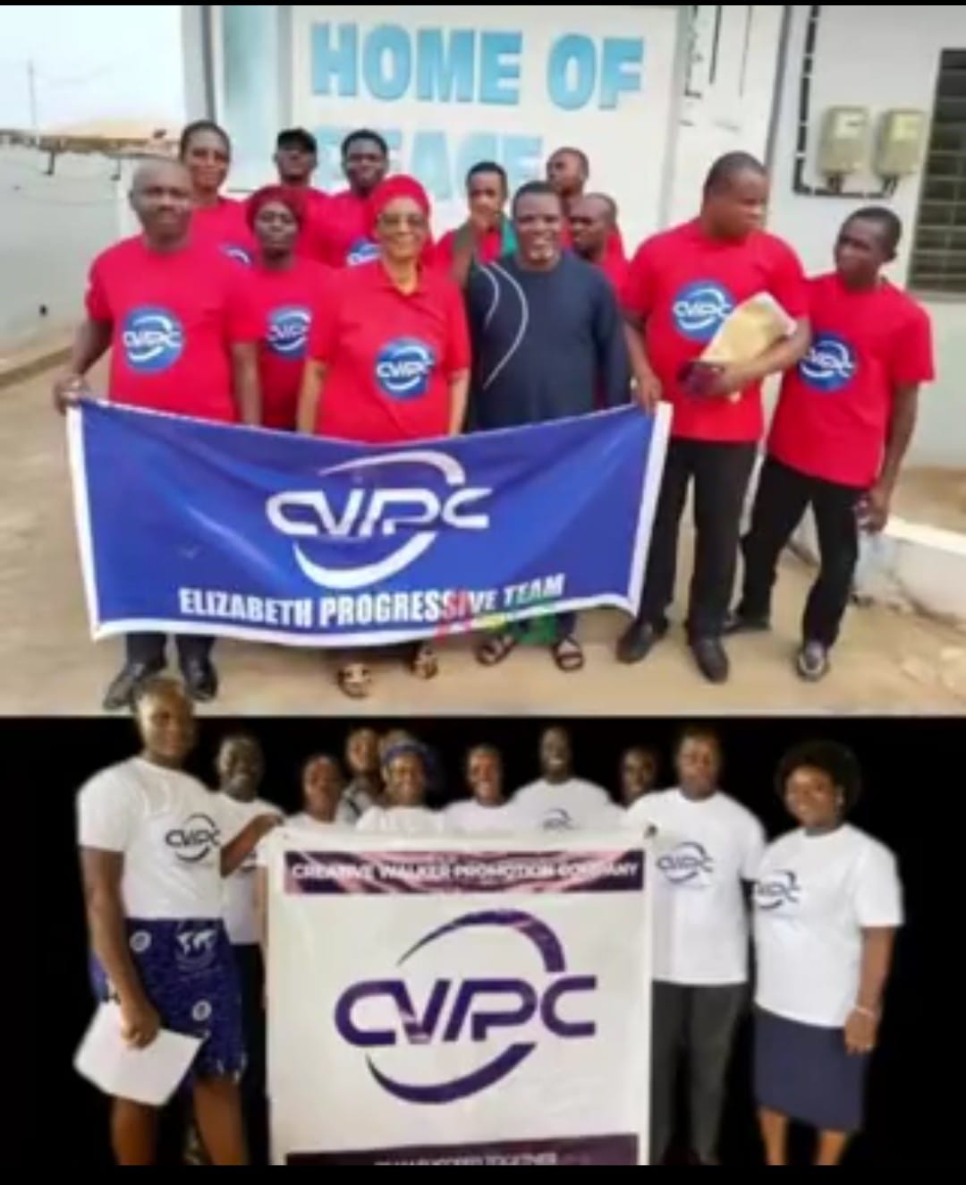 CWPC Ghana executives during a social media campaign