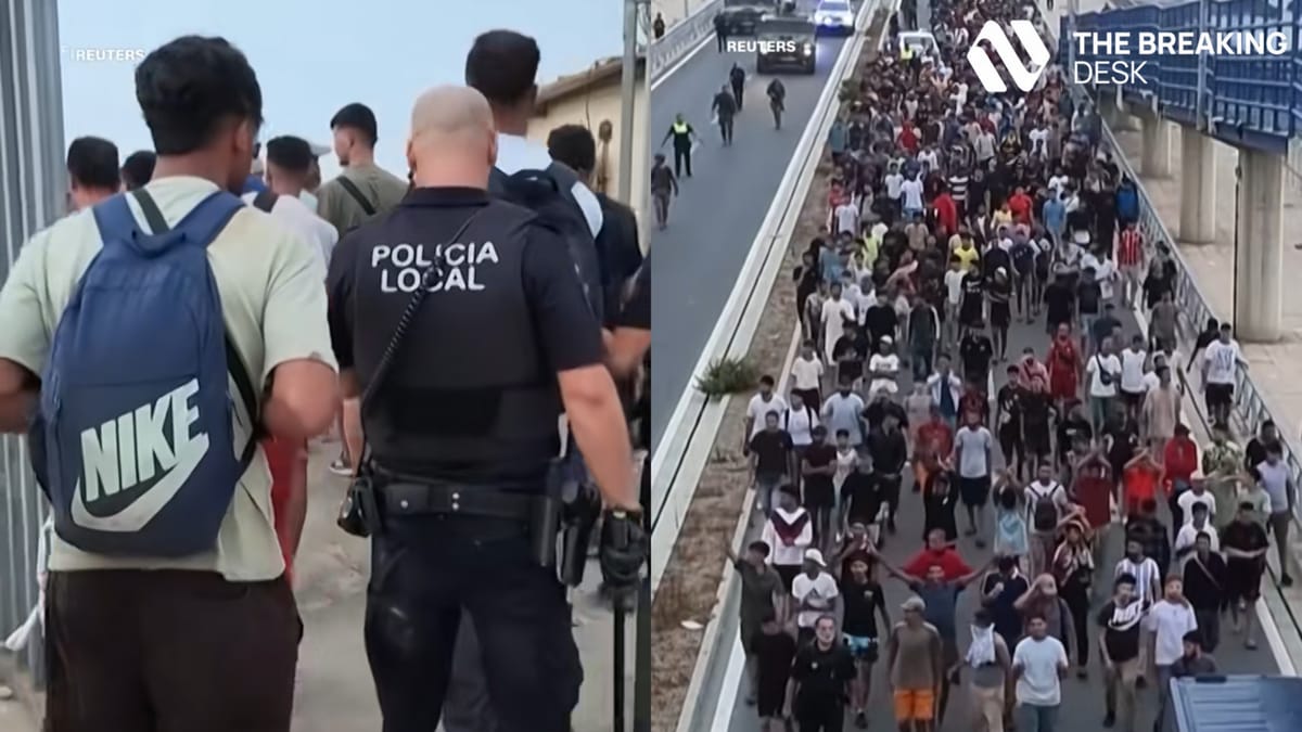 Spain Escorts Thousands of Migrants Toward the Ceuta Border After Mass Crossing Attempts