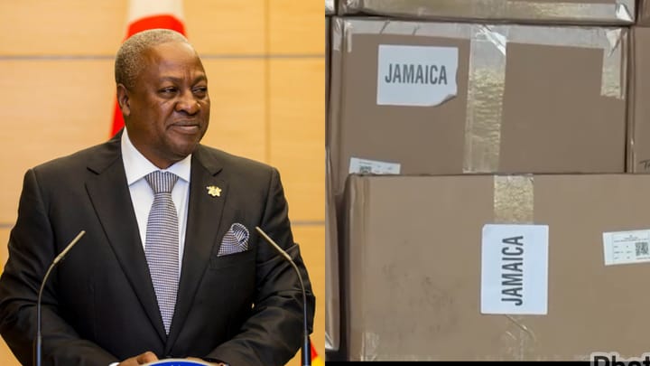 President Mahama Donates GHS10 Million Relief Items to Jamaica, Cuba, and Sudan