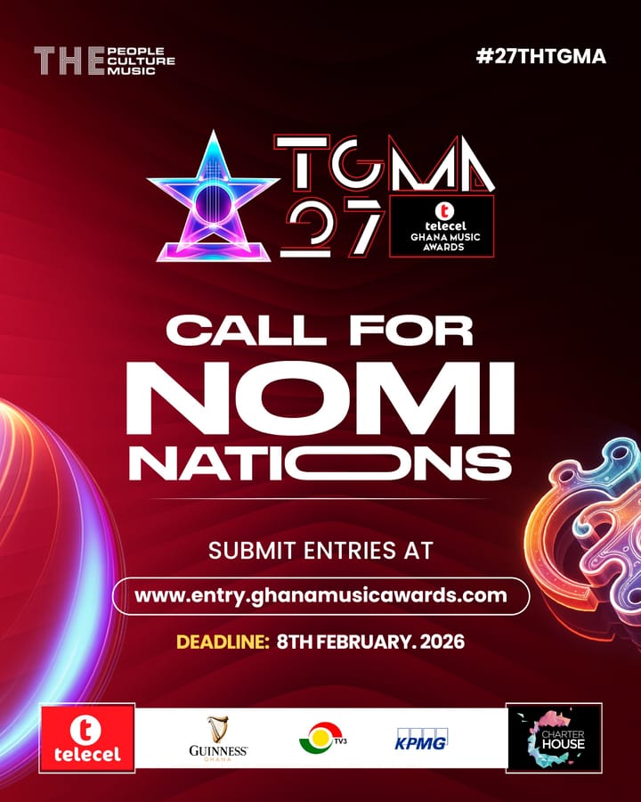 Nominations Open for 27th Telecel Ghana Music Awards (TGMA)