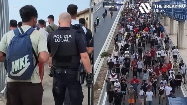 Spain Escorts Thousands of Migrants Toward Ceuta Border After Mass Crossing Attempts