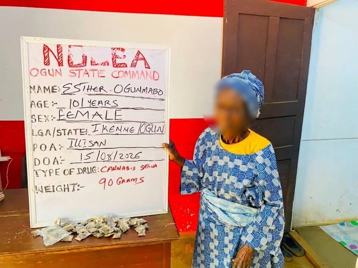 101-Year-Old Woman Apprehended in Ogun Cannabis Bust, NDLEA Reports