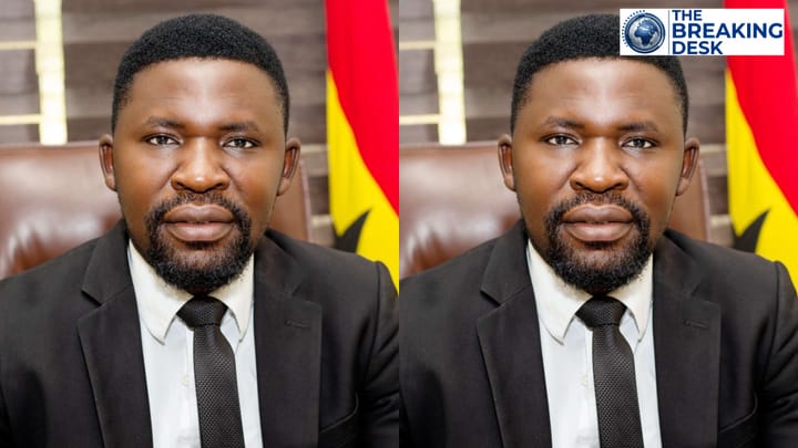 Obenfo Nana Kwasi Gyetuah sits facing the camera 